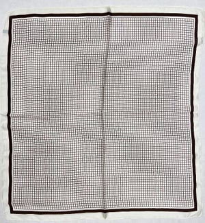 SCARF/Satin Abstract Prt Brown