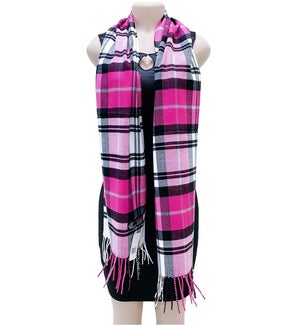 SCARF/Fuchia Pink Plaid