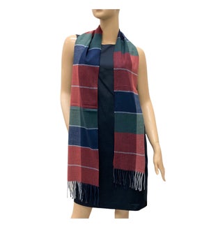 SCARF/Red Navy Green Plaid