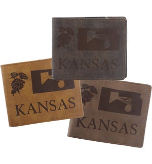 Suede State Wallets - Kansas