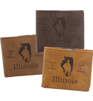 Suede State Wallets - Illinois
