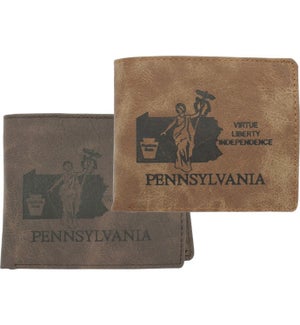 Suede State Wallets - Pennsylvania