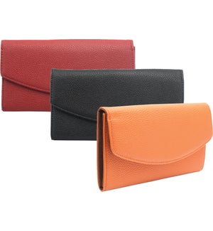 Solid Color Fold Over Wallet