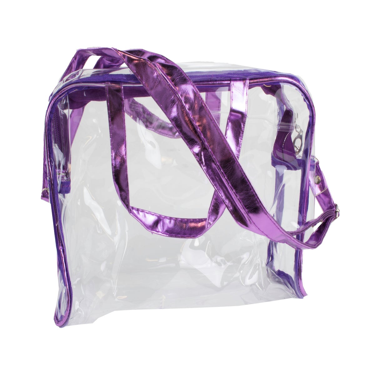 Clear Purple Stadium Purse 