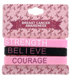 Breast Cancer Awareness 3 Pack Bracelets