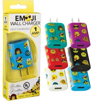 Emoji Wall Charger - UL Listed 1 Amp