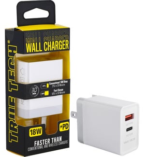 18W PD Wall Charger - Dual USB