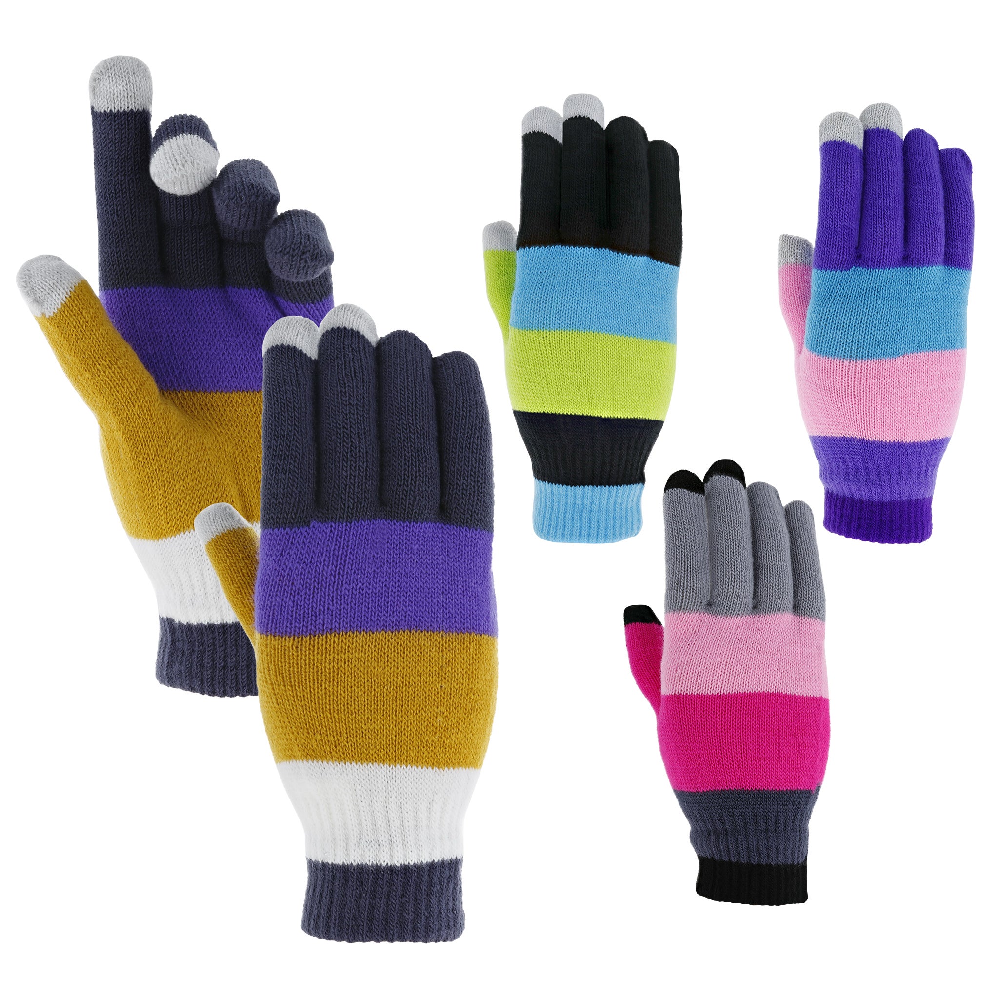 Gilbin Soft and Comfortable Fleece Linend Childrens Winter Magic Knit Gloves