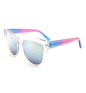 Atlantis Luxury Handmade Sunglasses (Crystal with Blue/Purple/Pink)