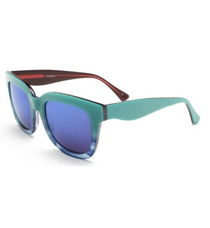 Atlantis Luxury Handmade Sunglasses (Blue-Blue Stripe/Red-Blue Stripe)
