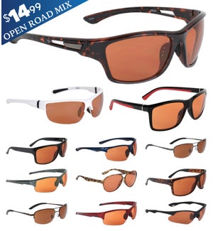 $14.99 Open Road Sunglasses - UPC: 6-87110-02388-6