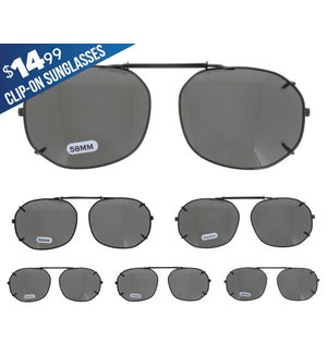 $14.99 Clip On Sunglasses - Camden