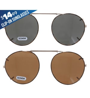 $14.99 Clip On Sunglasses - Baltic
