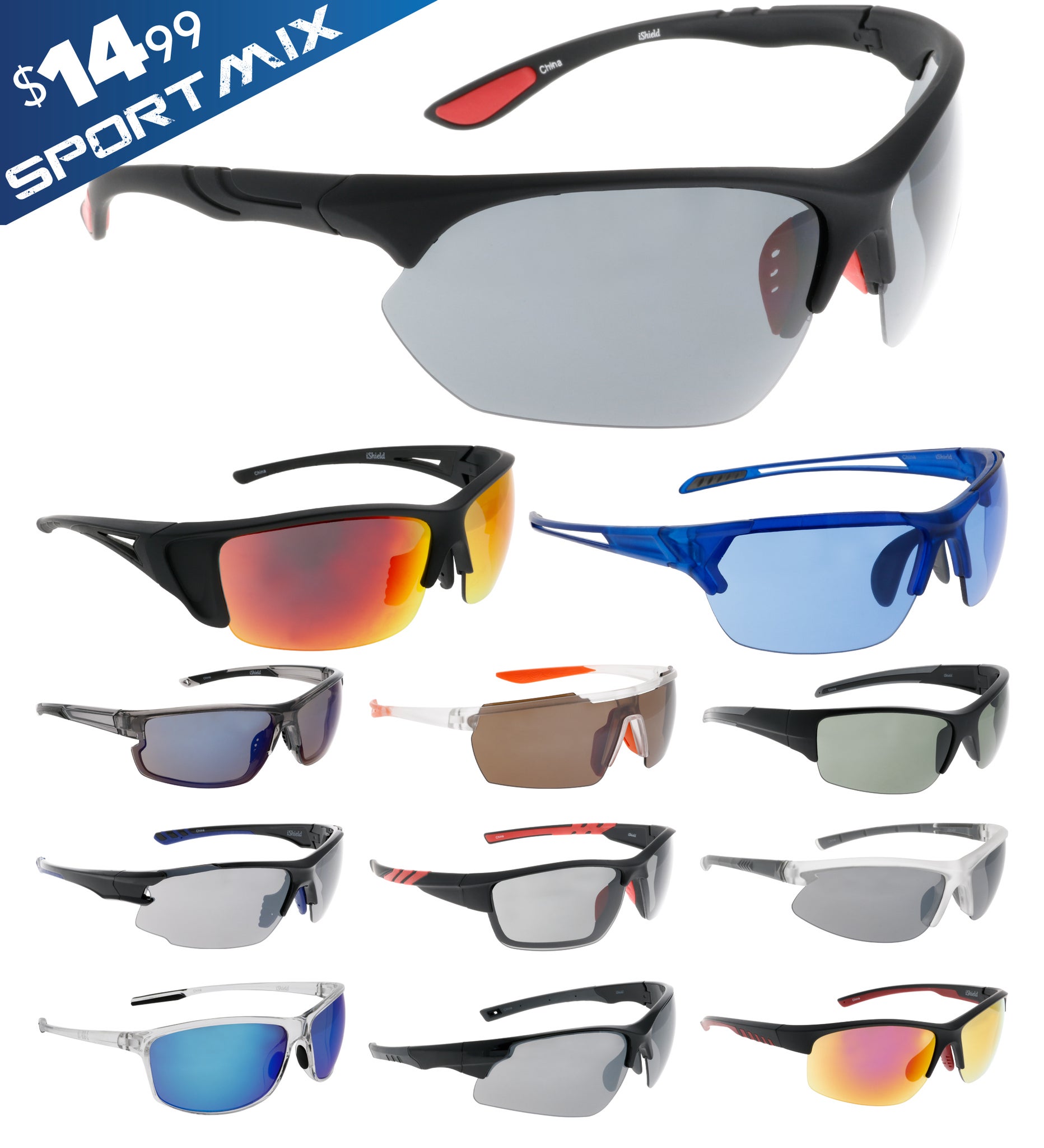 $14.99 Sport Sunglasses - UPC: 6-87110-02909 