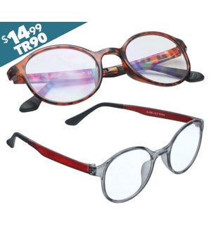 Anti-Reflective Reading Glasses - Sienna Assorted Diopters