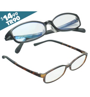 Anti-Reflective Reading Glasses - Bard Assorted Diopters