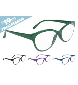 Progressive Lens Readers with AR Coating - Blythe Assorted Diopters
