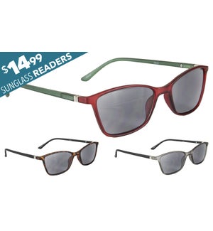 Sunglass Reader with Smoke Tint Assorted Diopters