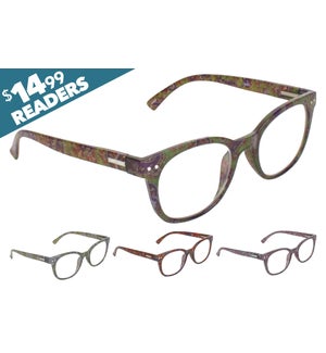 $14.99 Reader - Kelly Assorted Diopters