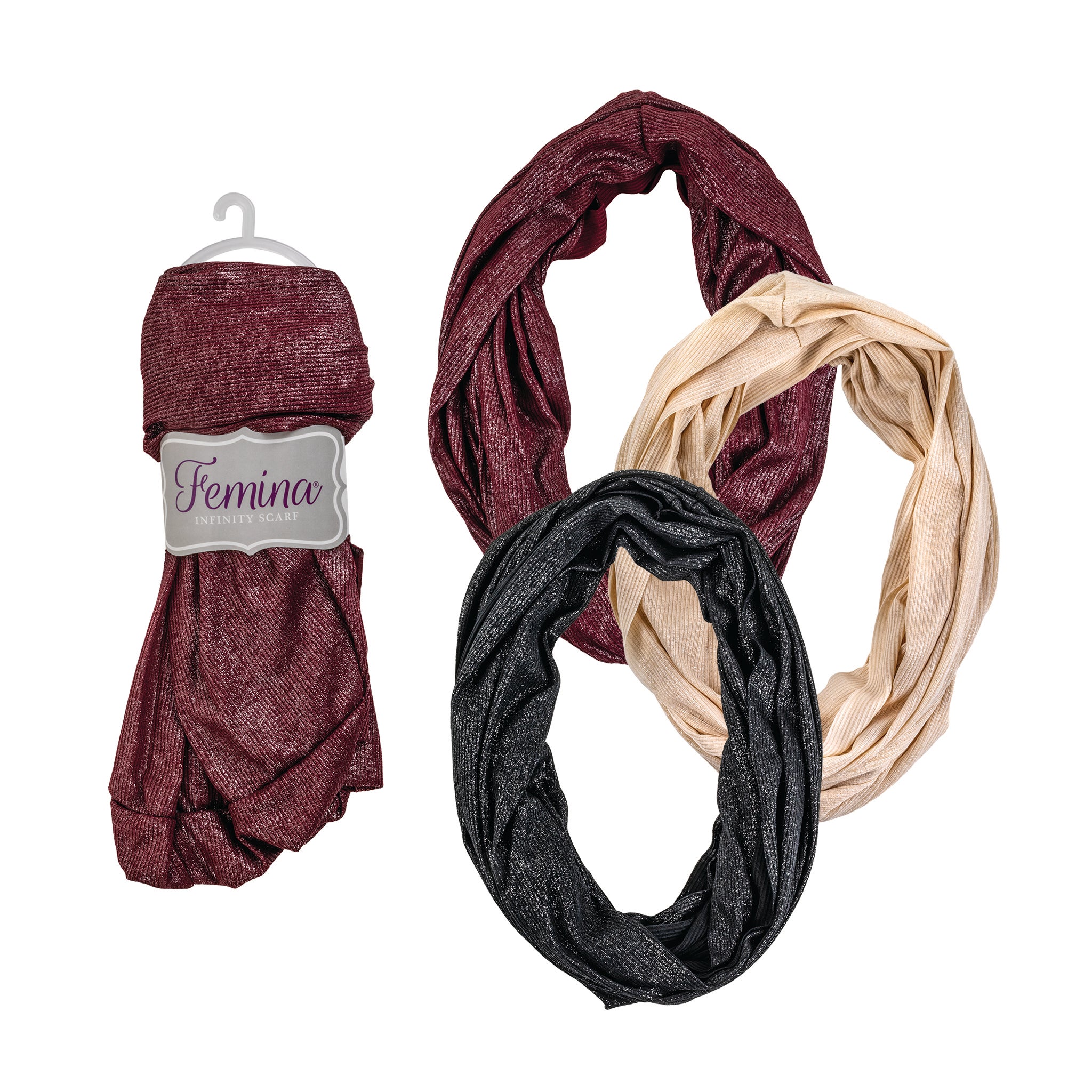 Charlotte - Infinity Scarf with Sparkle 