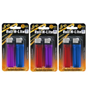 2 Pack Rolling Light Lighter 24/288