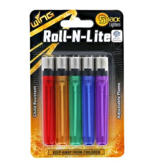 5 Pack Rolling Light Lighters 12/120