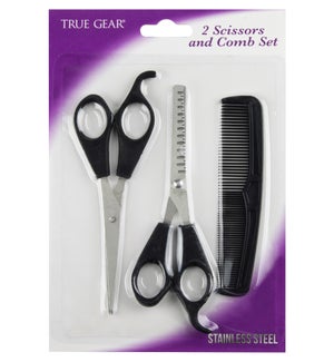 2 Scissors and Comb Set