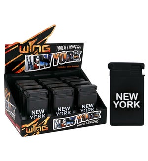 Black New York Metal Turbo Lighter (12/240)