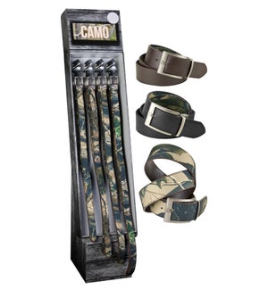 Camo Belts Shipper - 48pcs