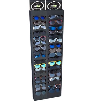 iWear Sunglasses with Black End Cap Display - 144pcs