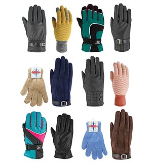 Women's Winter Gloves Mix - 12pcs