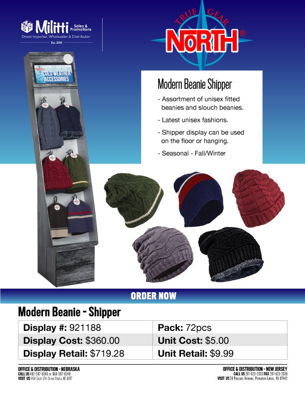 Winter Apparel - Hats | Militti Sales 