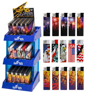 Customized Electronic Lighters - 3 Tier Display - approx. 750pcs