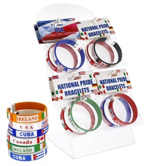 National Pride Bracelets Counter Display - 36pcs