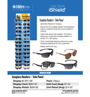 iShield Sunglass Readers Side Panel - 40pcs