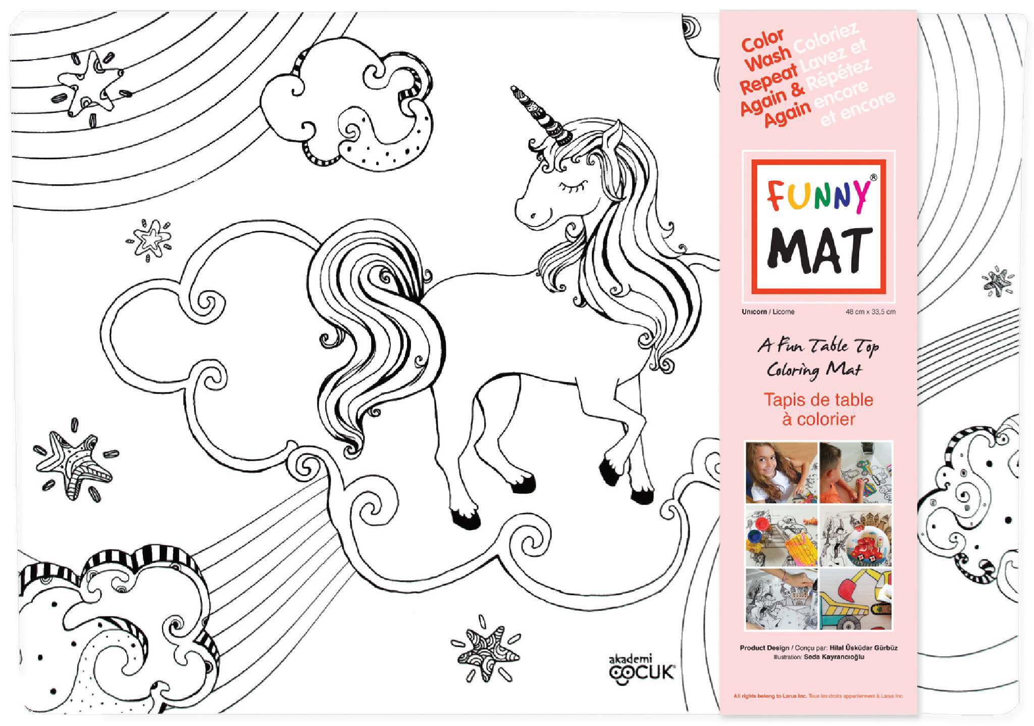 Funny Mat - Mini Travel Mat w/6 Giotto Markers