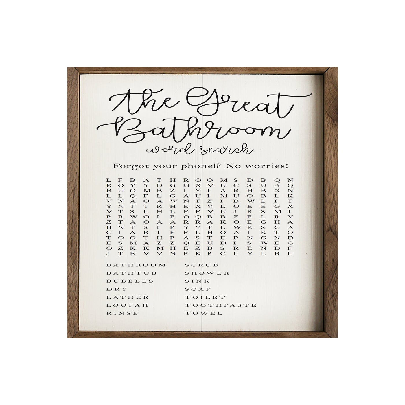 The Great Bathroom Word Search Bathroom Hand Towel – Designing Moments