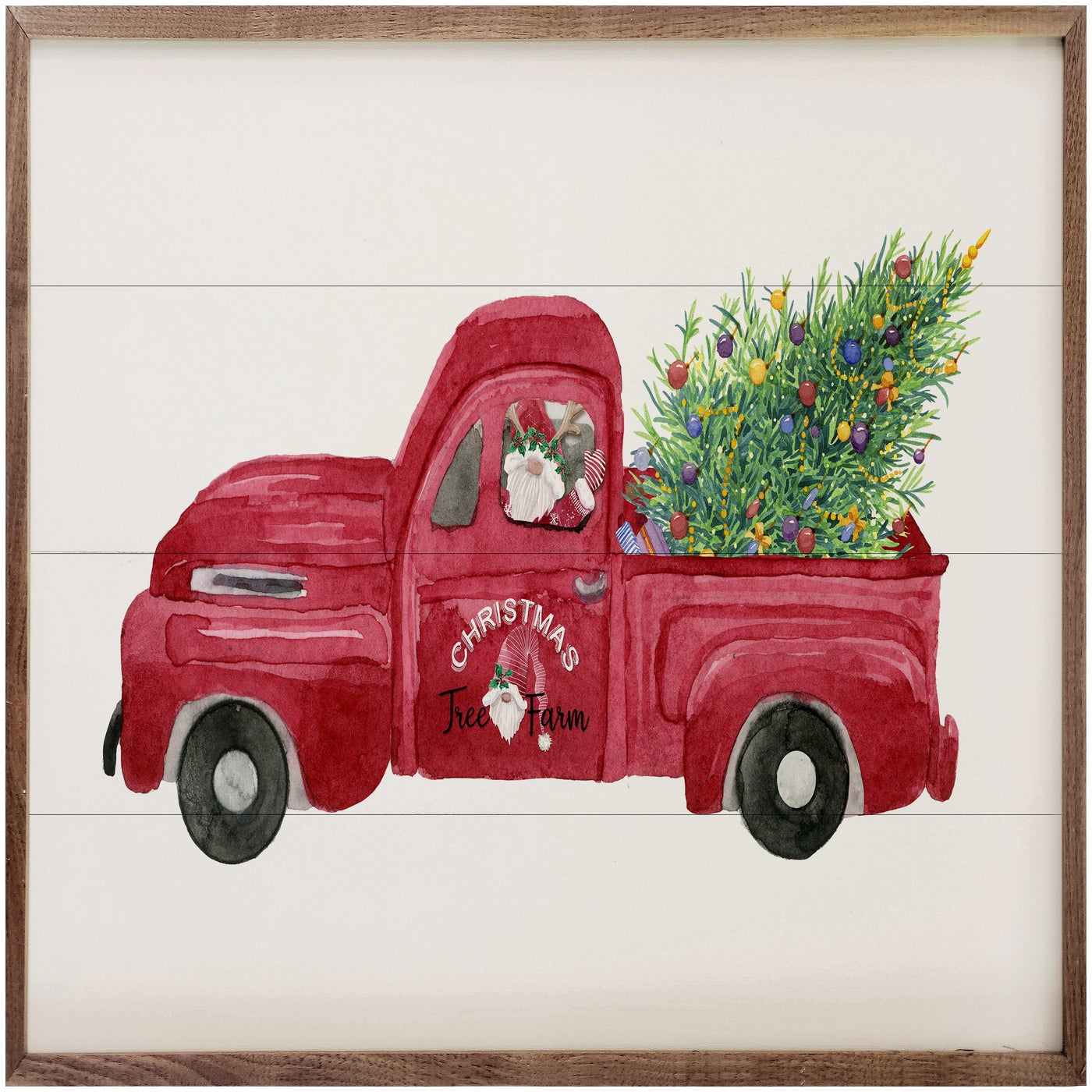 Christmas Gnome Cutting Board/ Red Truck Christmas Plaid Rustic Countr –  Jin Jin Junction