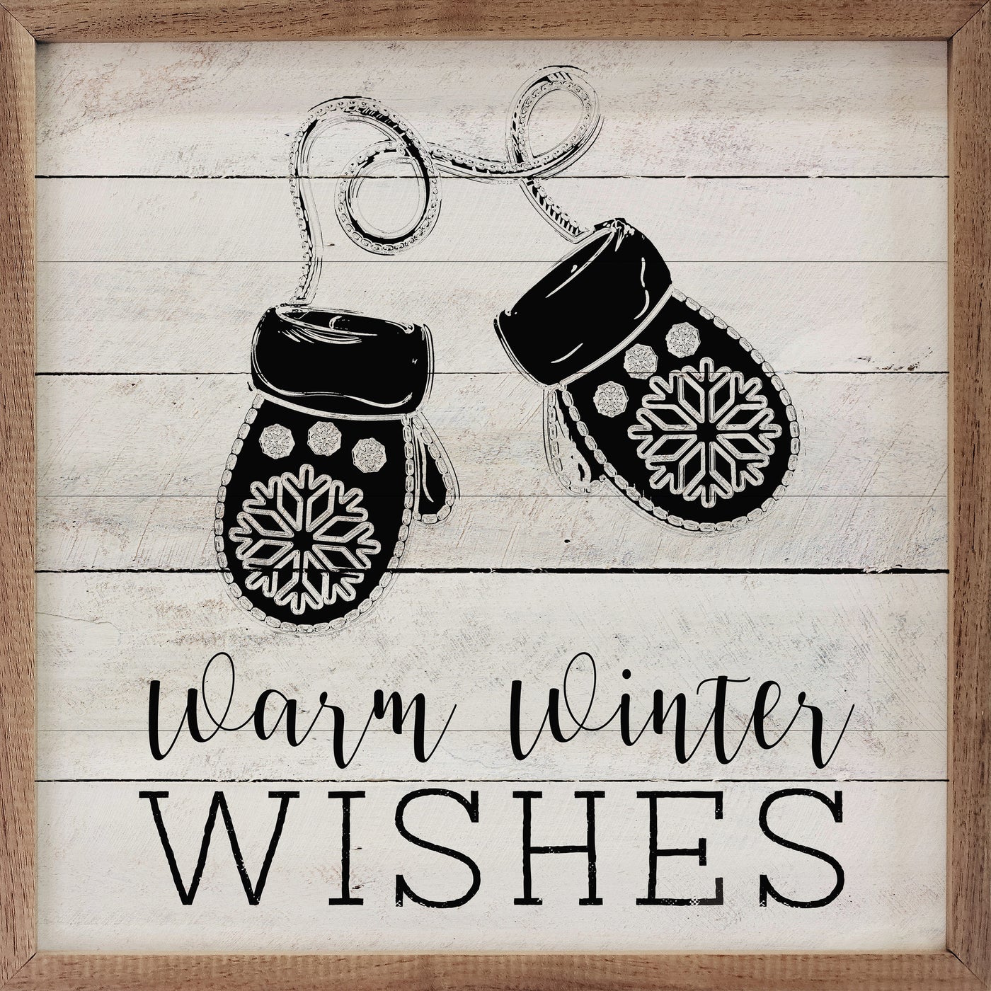 Winter Wonder Lane Warm Winter Wishes White & Charcoal Wreath 2