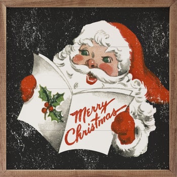 mid-century vintage Santa Claus Brings Good Cheer swanky swig