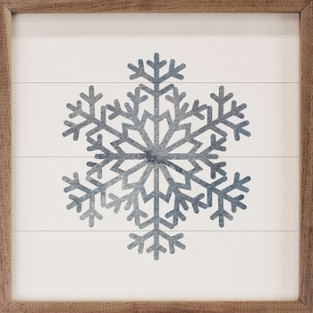 DIY wooden snowflake wall art