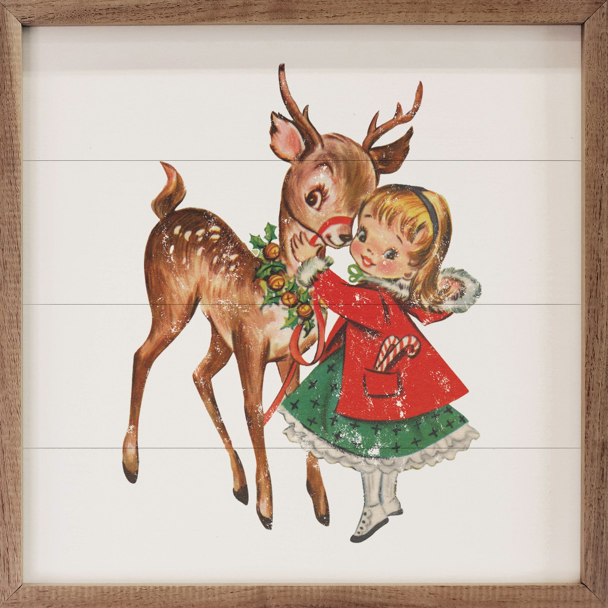 RESERVED Vintage Brown Bag Cookie Art Reindeer 1992 Hill 