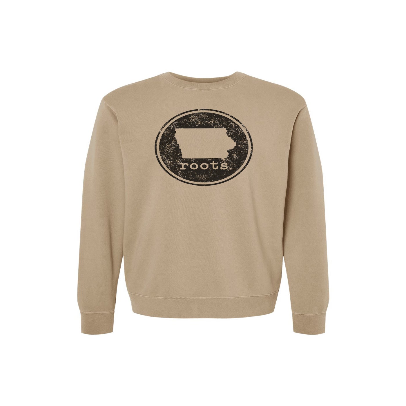 Personalized State Roots Circle Sandstone Crew Sweatshirt