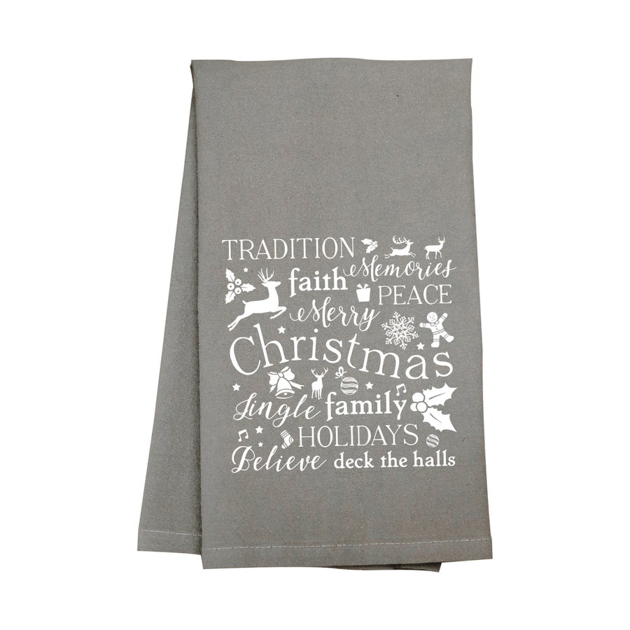 Christmas Words Towel - christmas towels