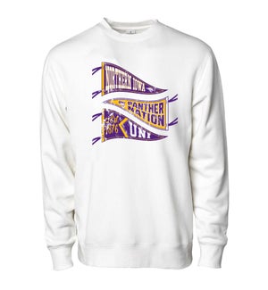 Northern Iowa Panthers Girls Tee Shirt - Striped UNI Panthers Football