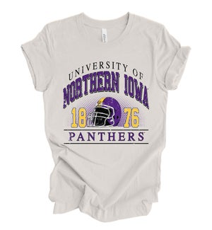 Northern Iowa Panthers Girls Tee Shirt - Striped UNI Panthers Football